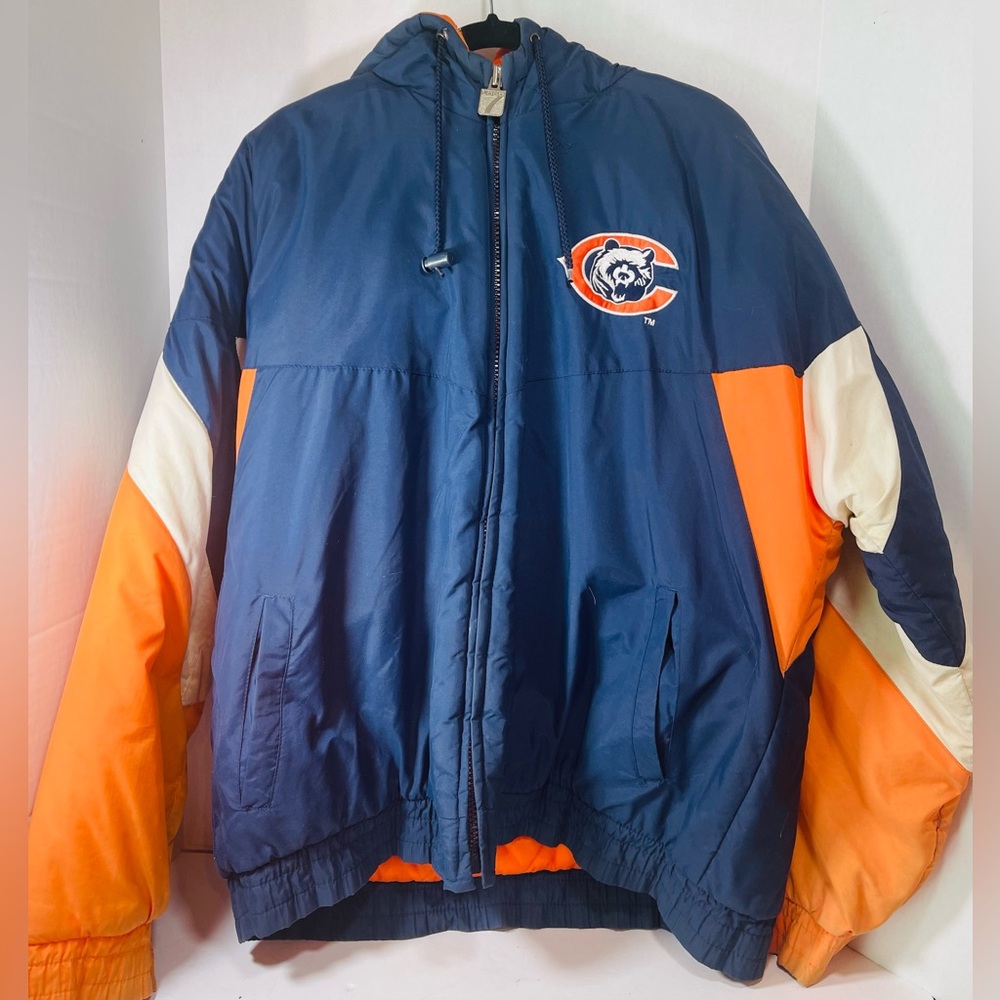NFL  Gameday Logo 7 Authentic Chicago Bears Bomber Jacket Men's XL Vintage